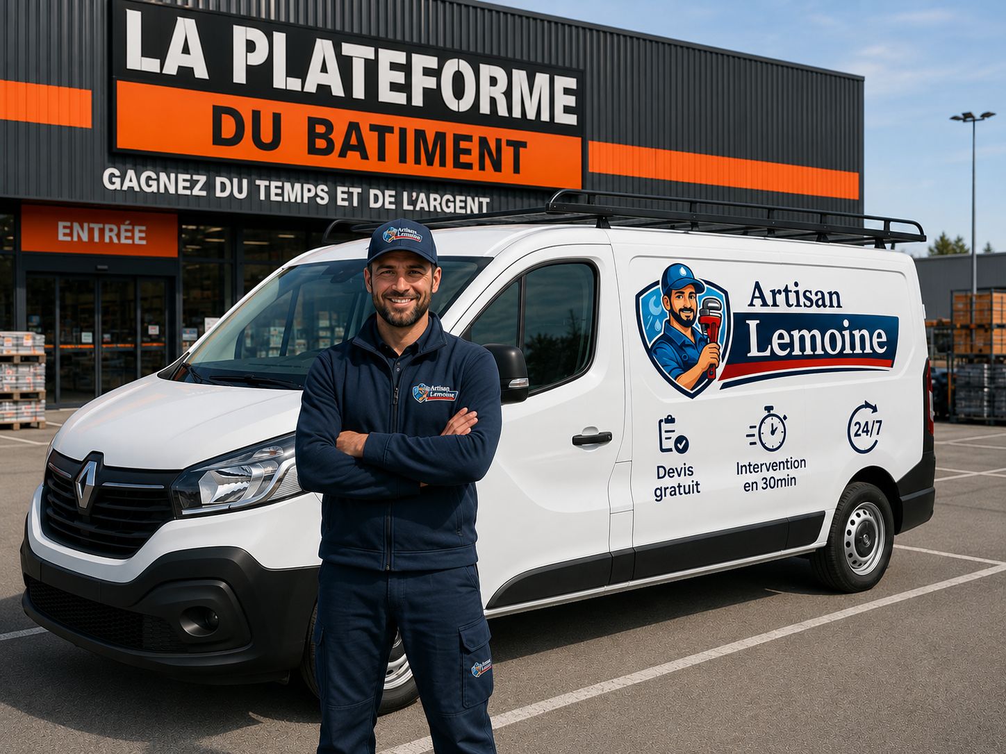 Camionnette de notre plombier de quartier